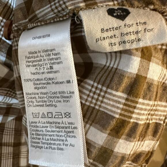 Madewell Women's Westover Sandown Paid Cotton Shirt Size 6/Medium - Picture 4 of 7